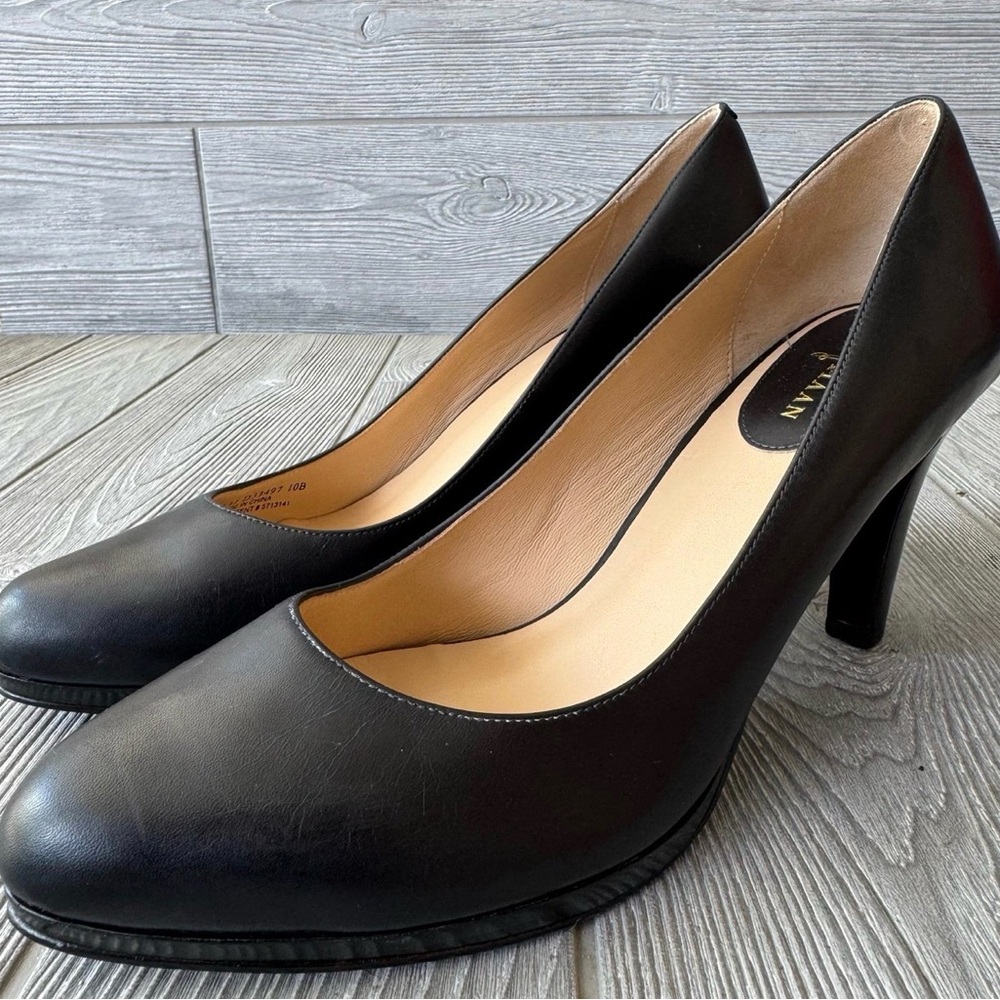Cole Hann Classic Black Leather Pumps - Women's Heels -Sz 10